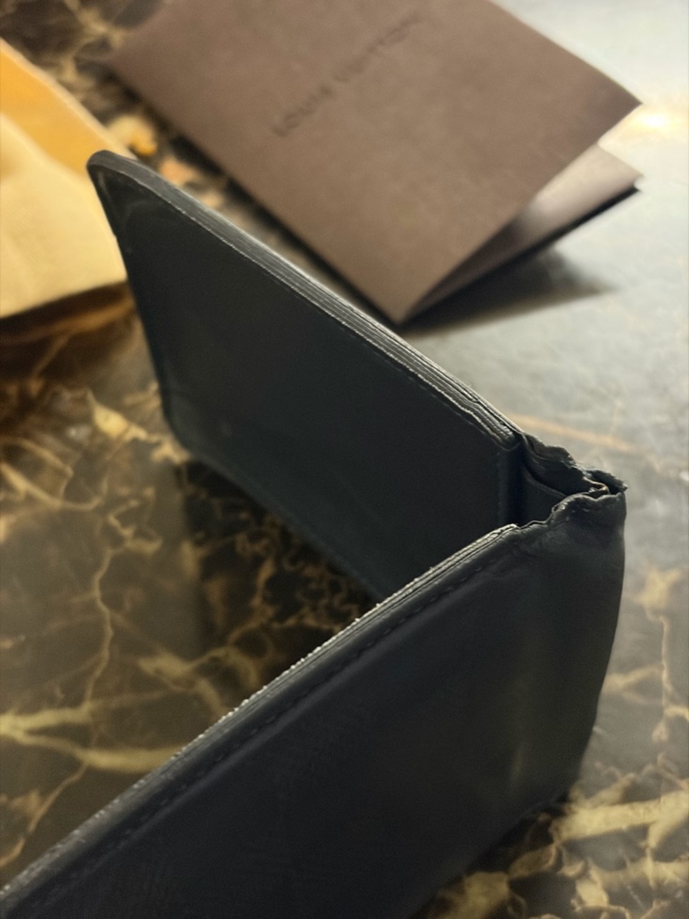 Louis Vuitton Navy Blue Damier Compact Wallet - Picture 8 of 8